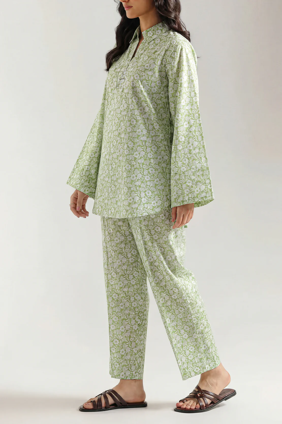 Printed Lawn Stitched Shirt - Image 2