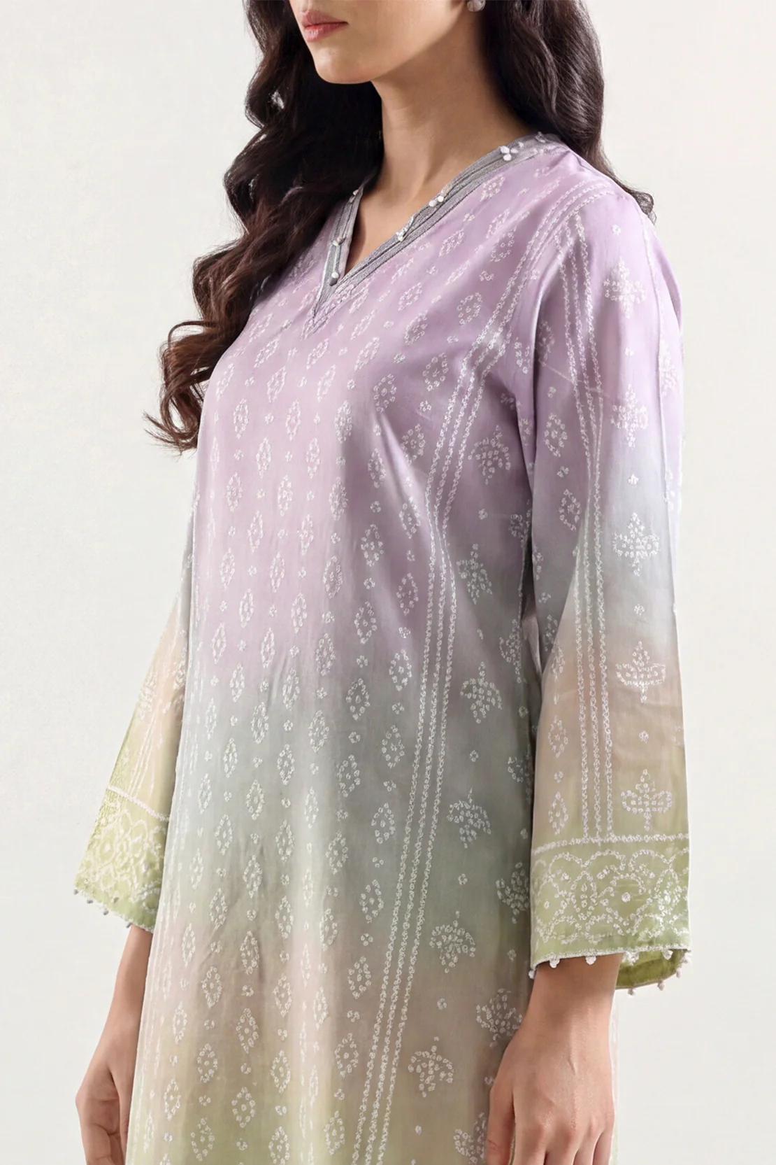 Printed Lawn Stitched Shirt - Image 3