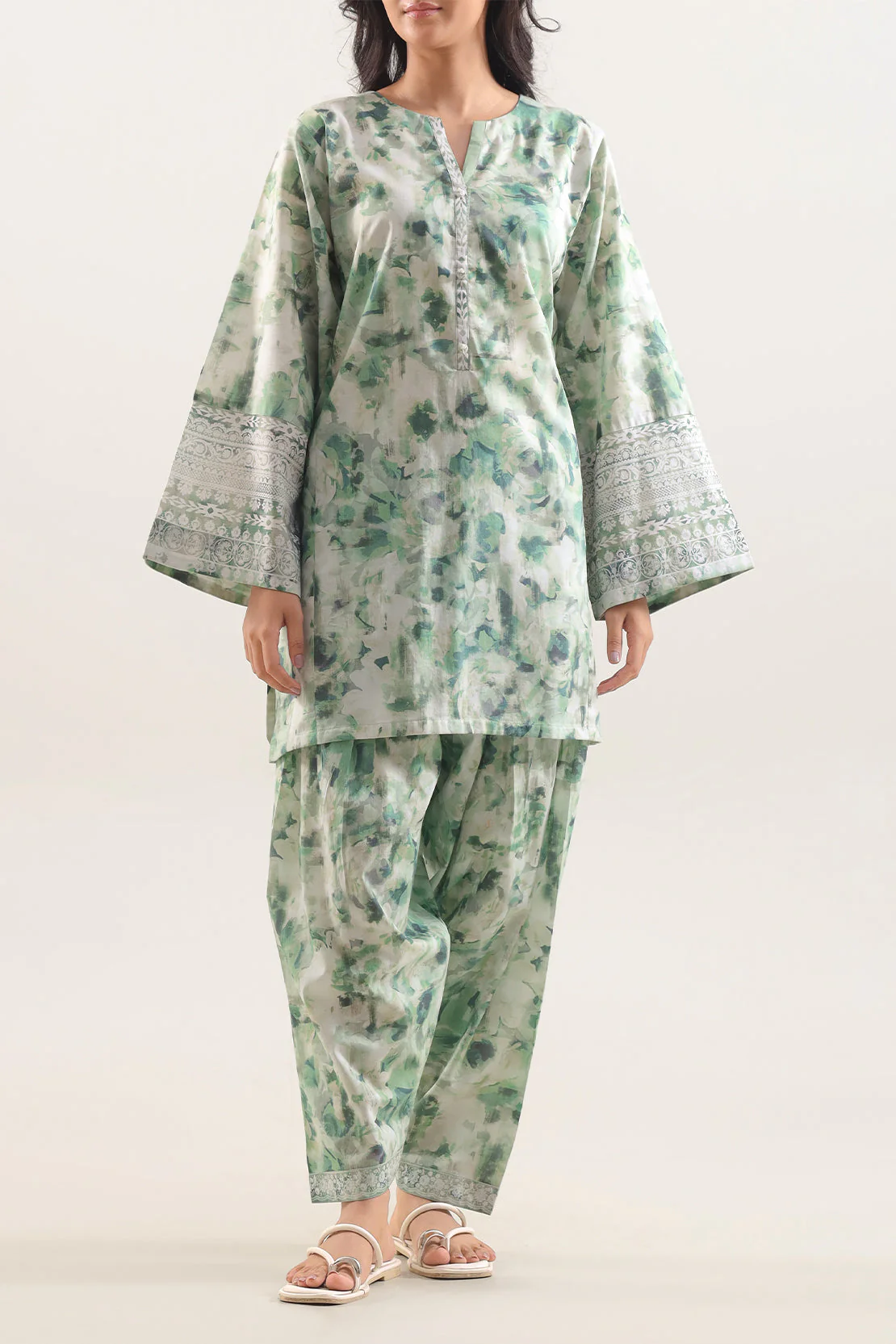 Printed Lawn Stitched Shirt - Image 2