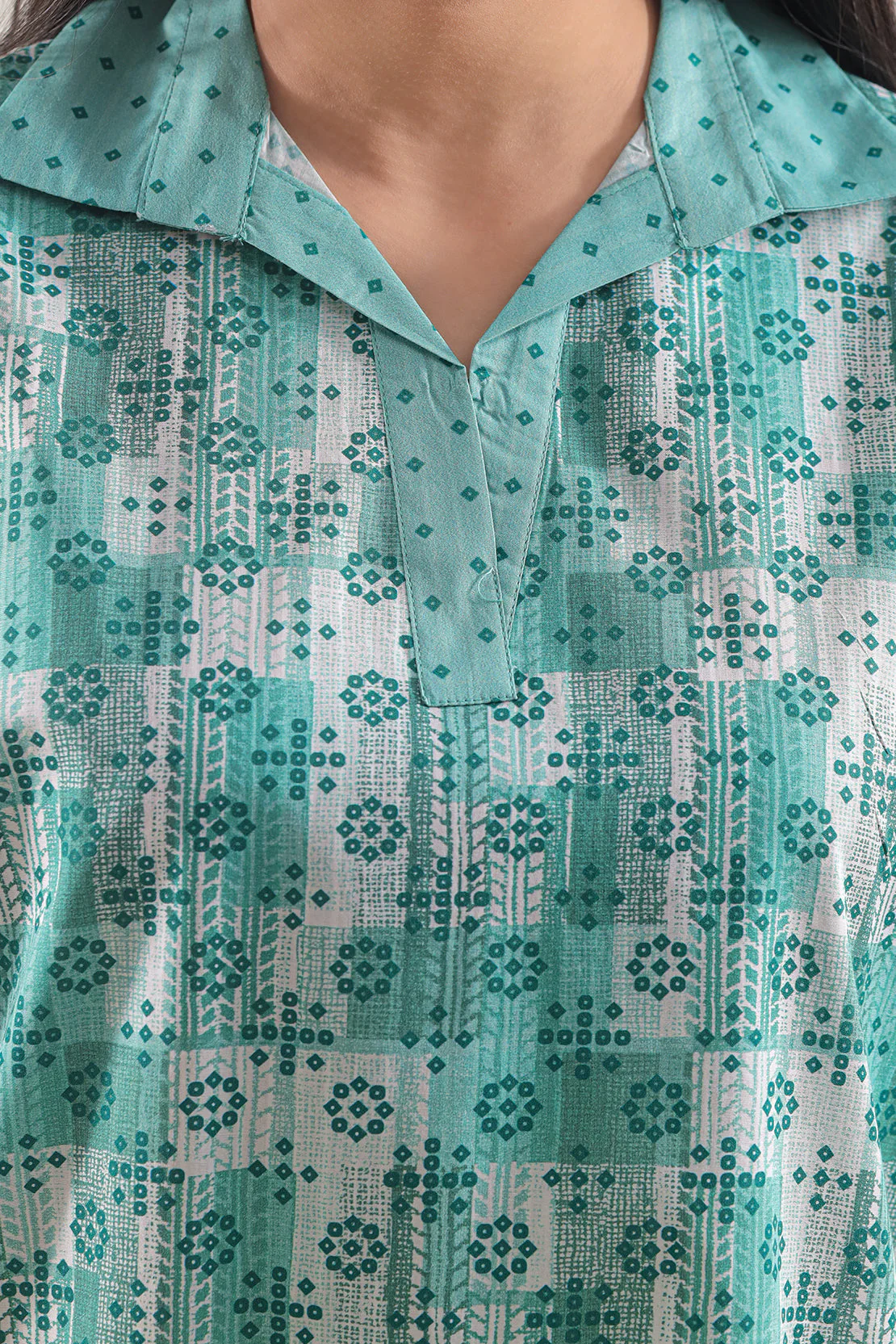Printed Lawn Stitched Shirt - Image 3