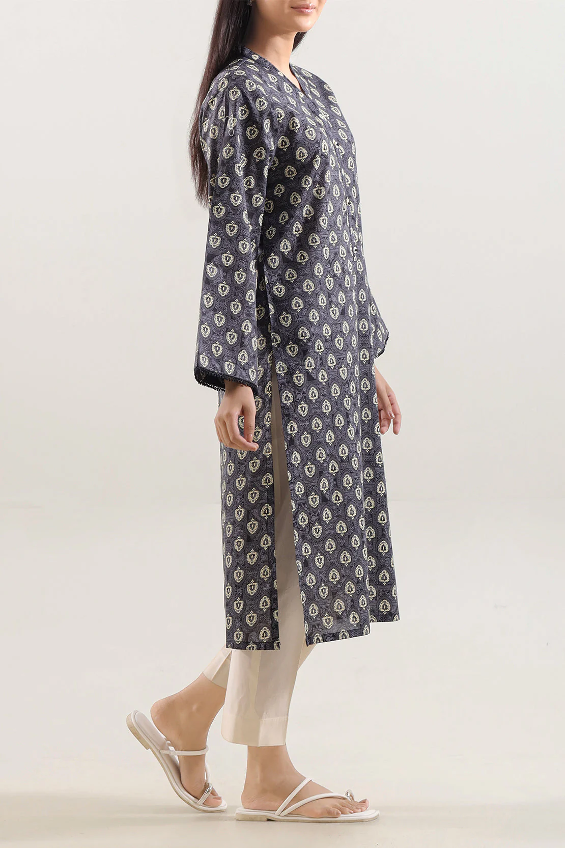 Printed Lawn Stitched Shirt - Image 3