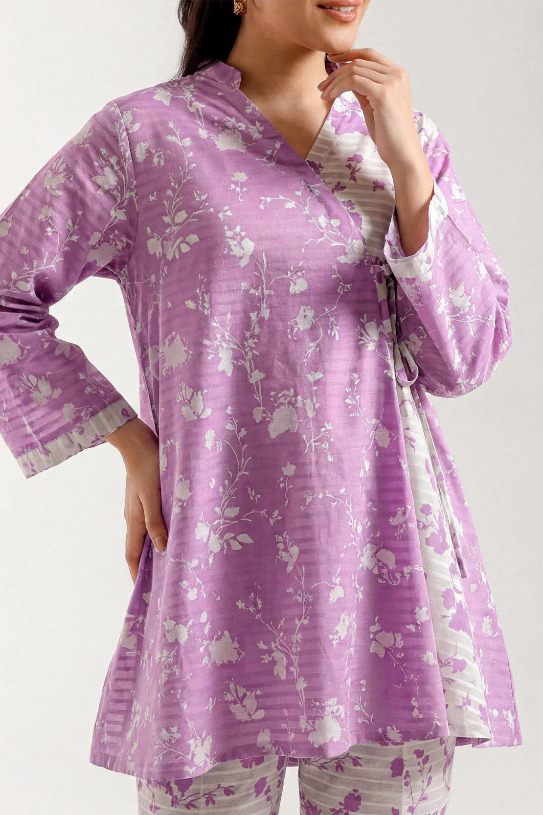 Printed Lawn Stitched Shirt - Image 2