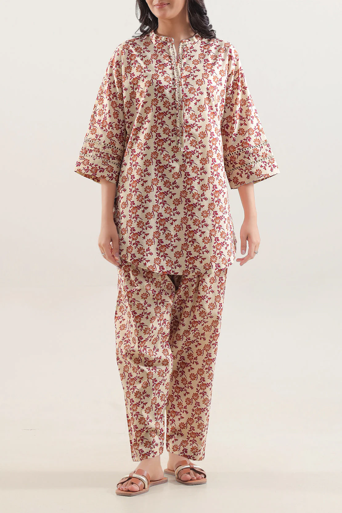 Printed Lawn Stitched Shirt - Image 2