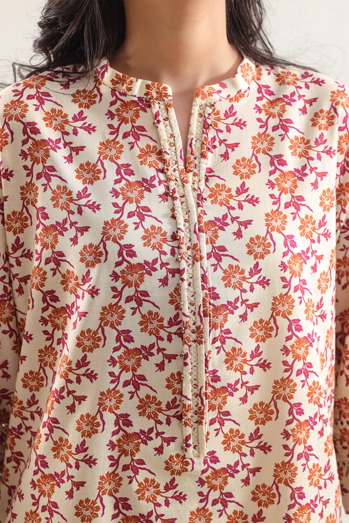 Printed Lawn Stitched Shirt - Image 4