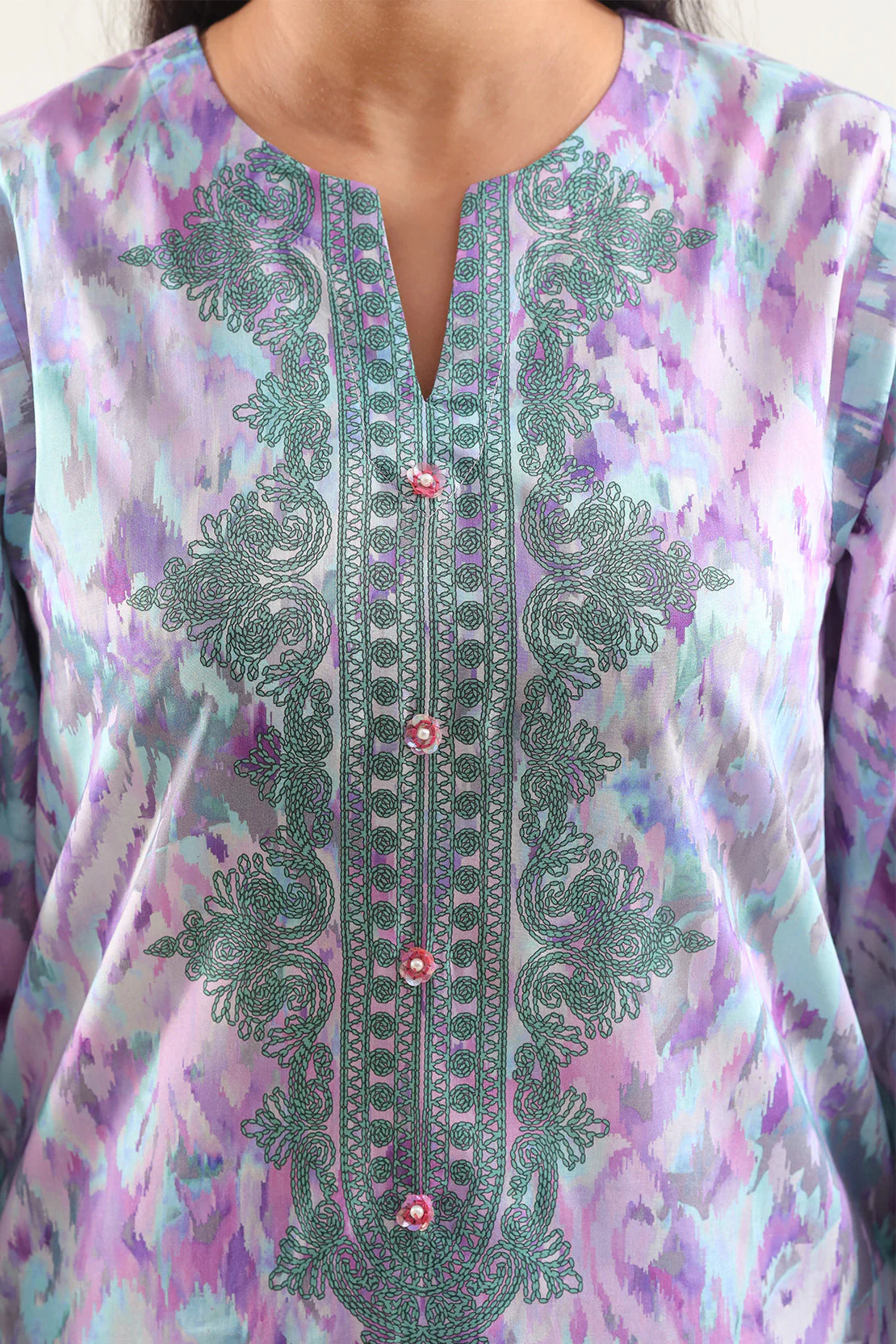Printed Lawn Stitched Shirt - Image 3