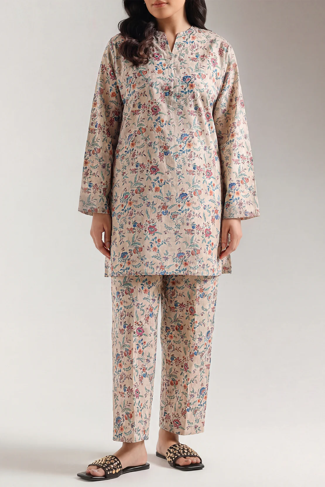 Printed Lawn Stitched Shirt - Image 2