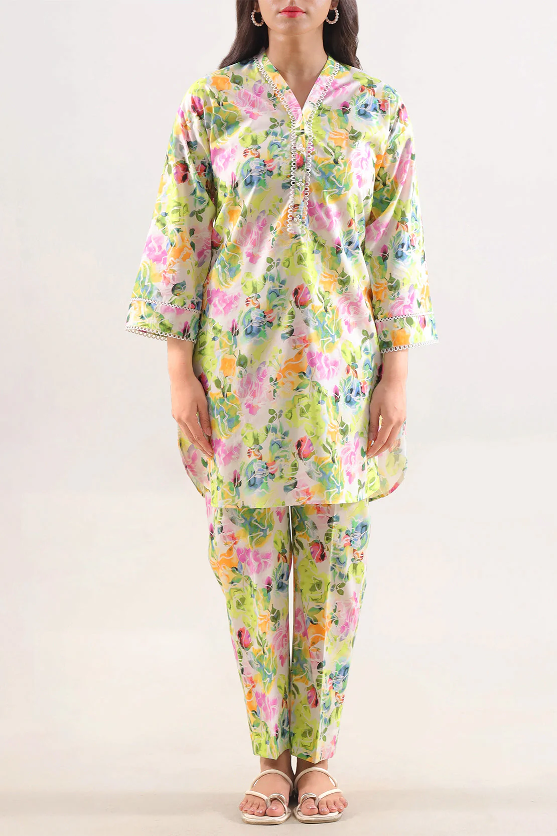 Printed Lawn Stitched Shirt - Image 3
