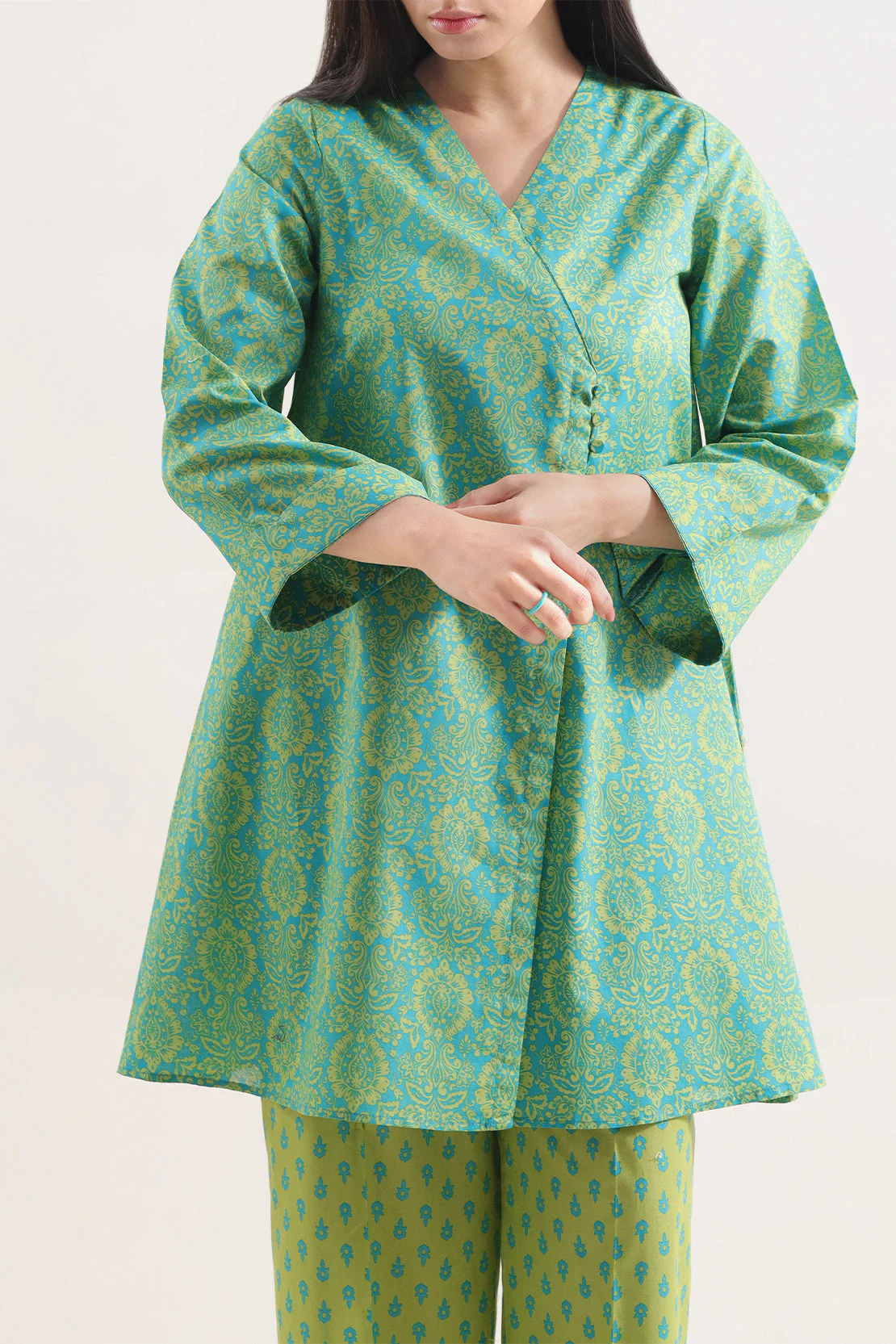 Printed Lawn Stitched Shirt - Image 2