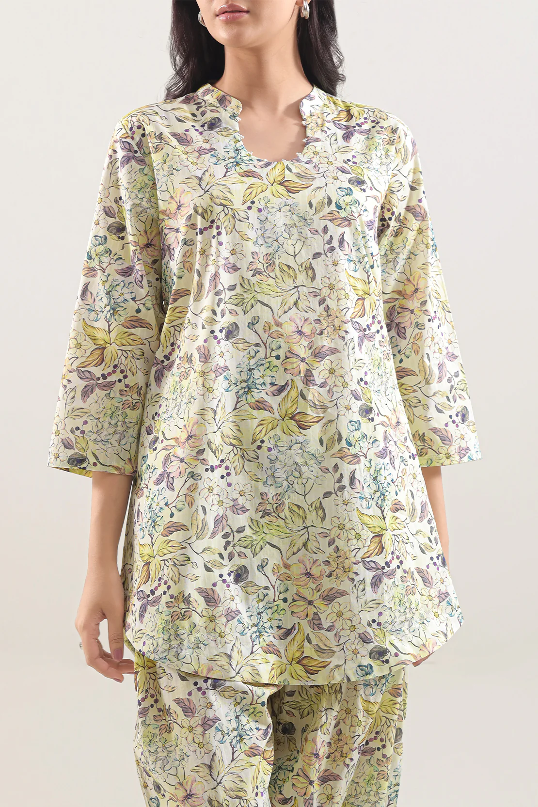 Printed Lawn Stitched Shirt - Image 2