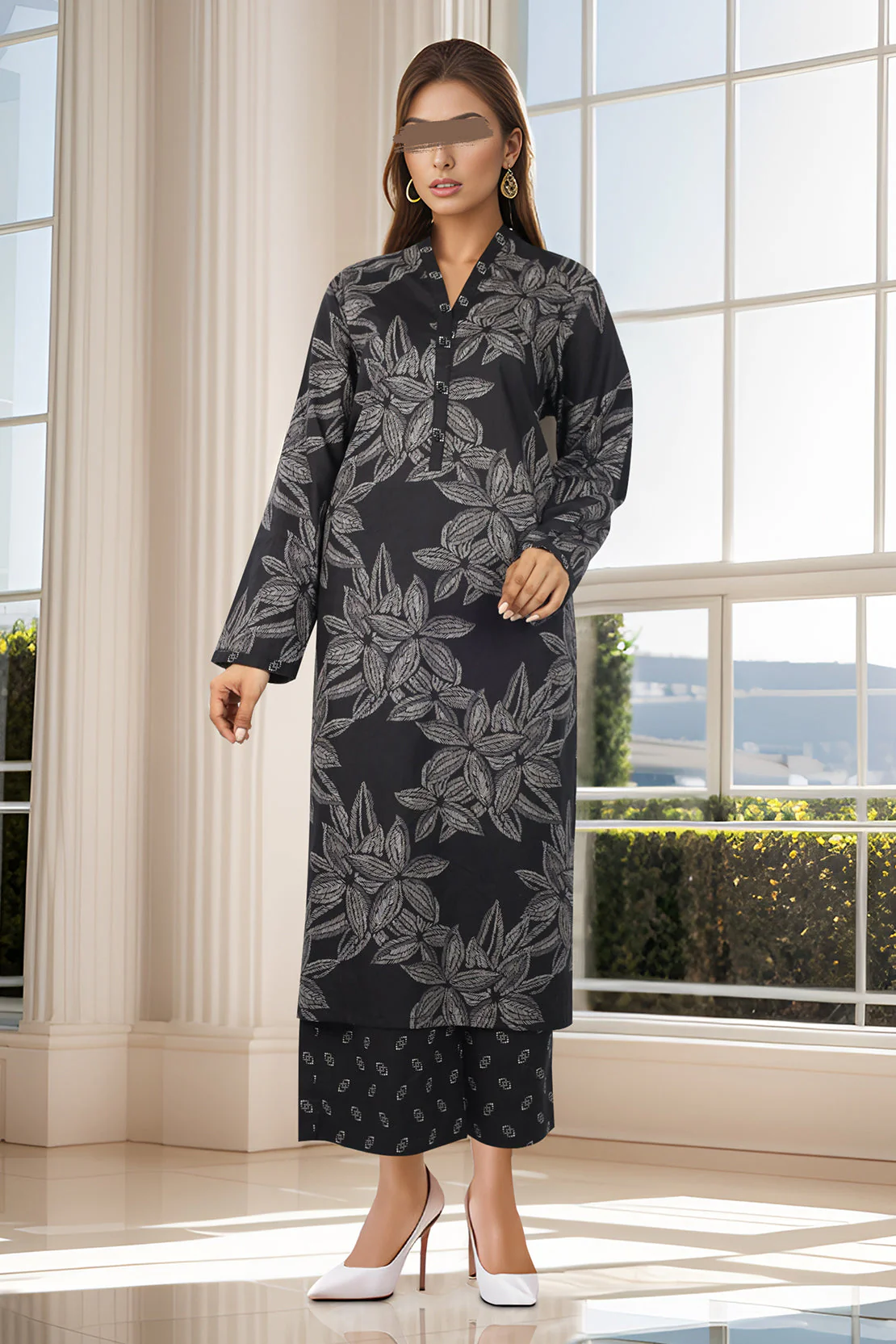 Printed Lawn Stitched/Unstitched 2 Piece - Image 2