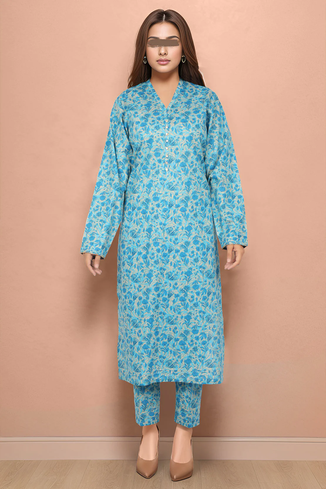 Printed Lawn Stitched/Unstitched 2 Piece - Image 2