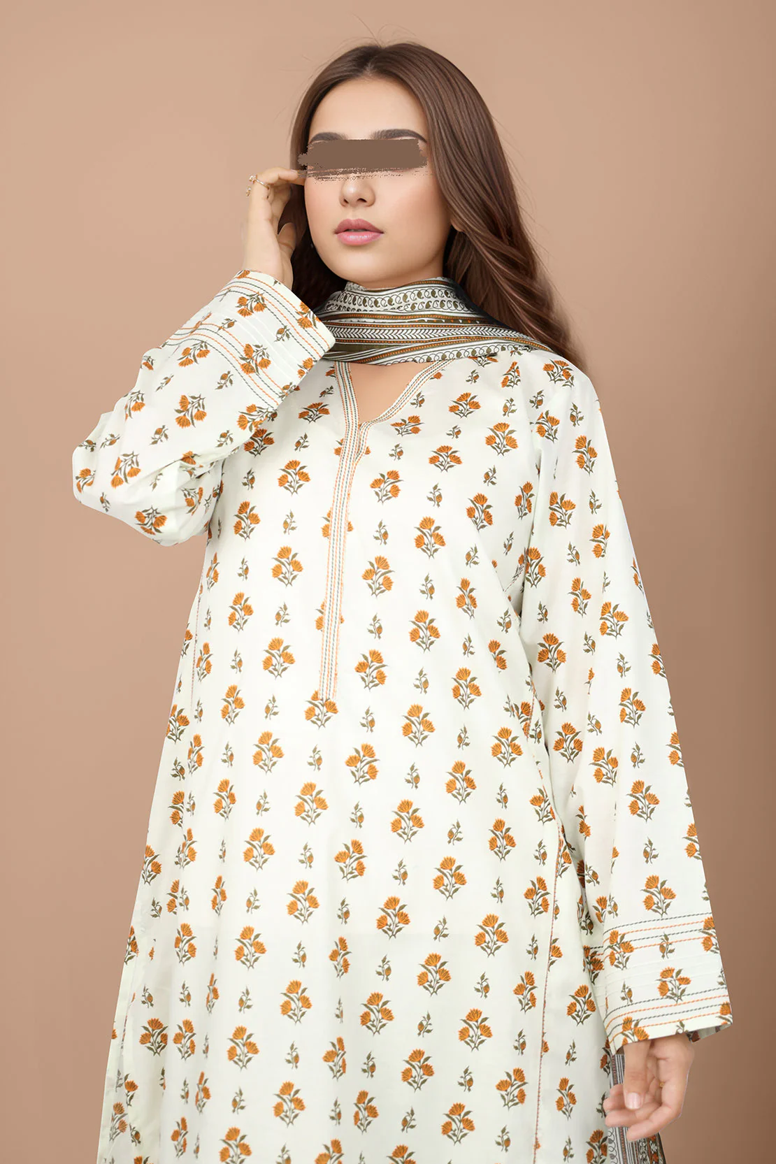 Printed Lawn Stitched/Unstitched 2 Piece (Shirt/Dupatta) - Image 5