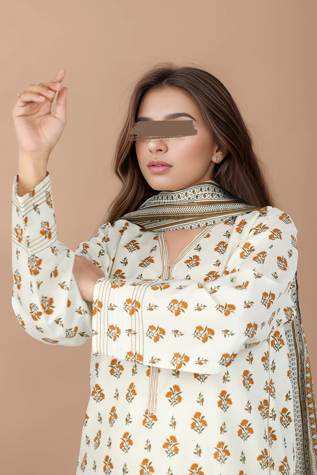 Printed Lawn Stitched/Unstitched 2 Piece (Shirt/Dupatta) - Image 6