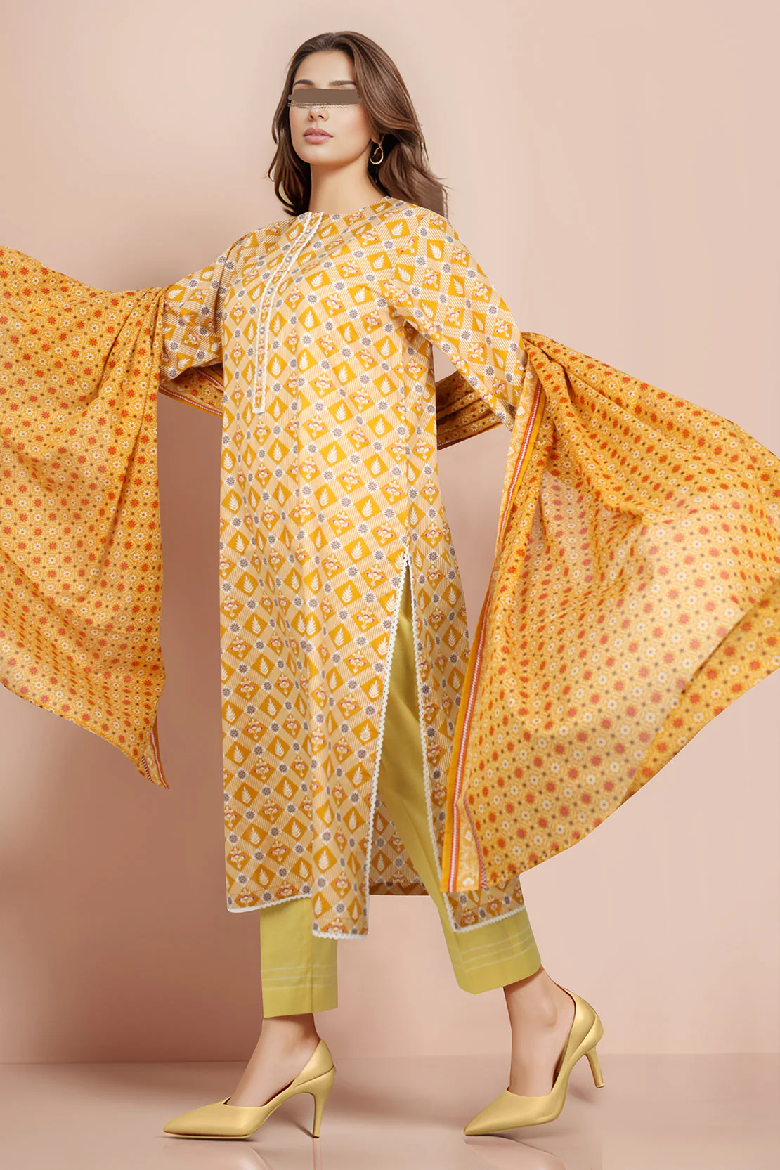 Printed Lawn Stitched/Unstitched 2 Piece (Shirt/Dupatta) - Image 6