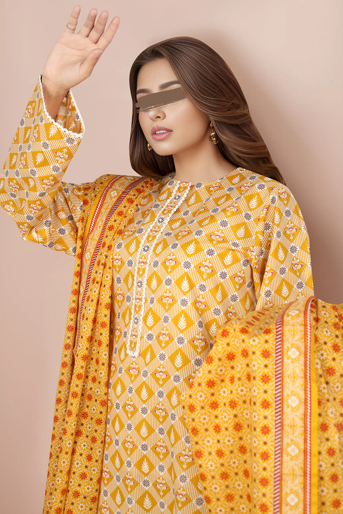 Printed Lawn Stitched/Unstitched 2 Piece (Shirt/Dupatta) - Image 7