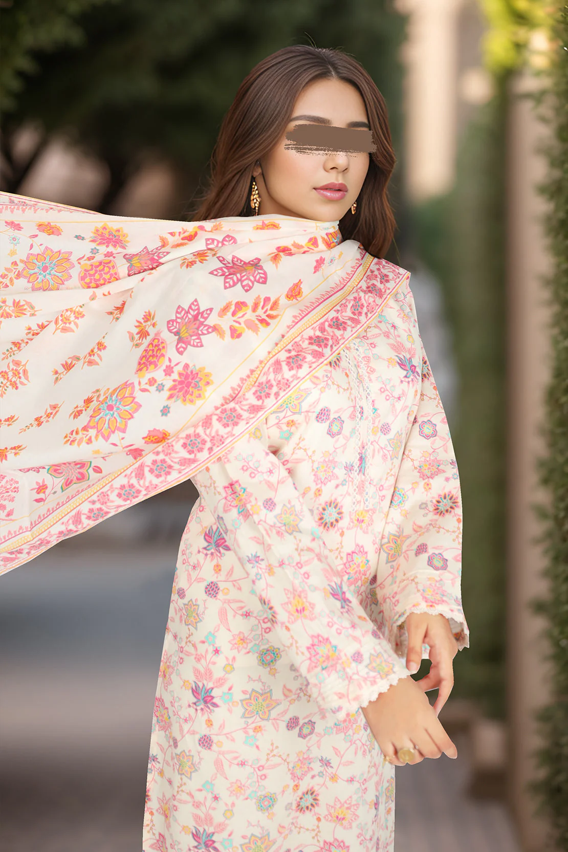 Printed Lawn Stitched/Unstitched 2 Piece (Shirt/Dupatta) - Image 7