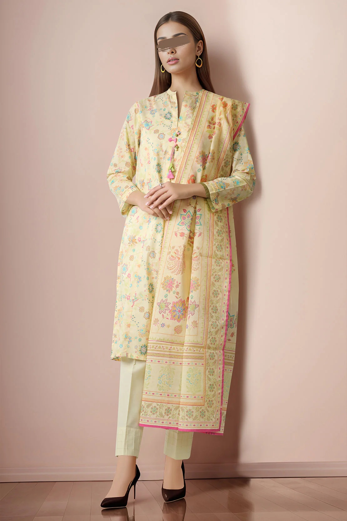 Printed Lawn Stitched/Unstitched 2 Piece (Shirt/Dupatta)