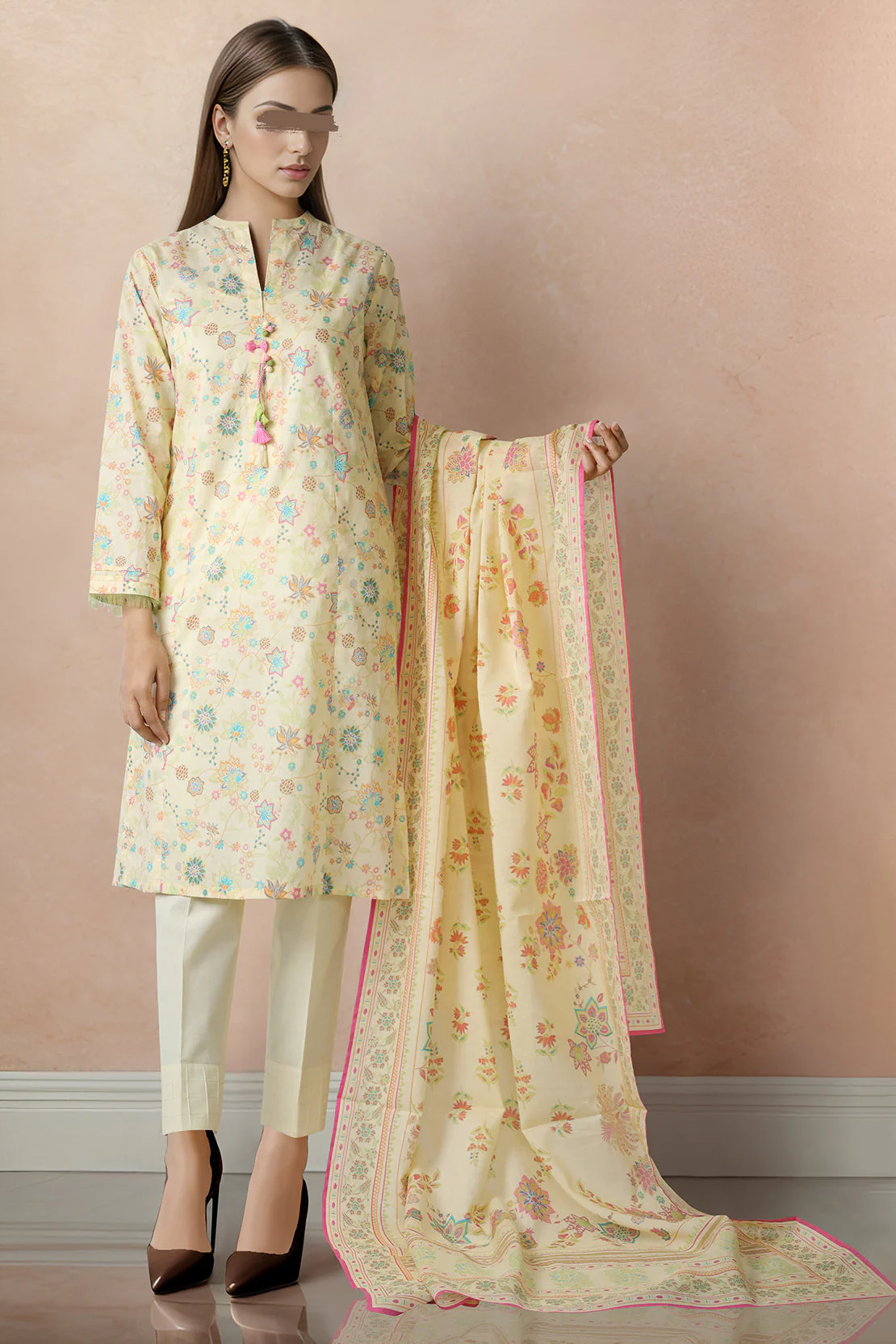 Printed Lawn Stitched/Unstitched 2 Piece (Shirt/Dupatta) - Image 3