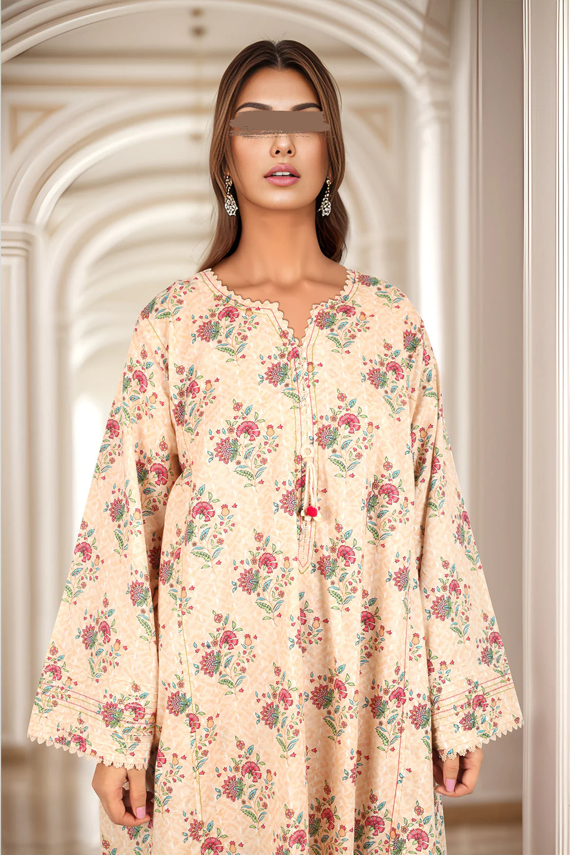 Printed Lawn Stitched/Unstitched 2 Piece (Shirt/Trouser) - Image 3
