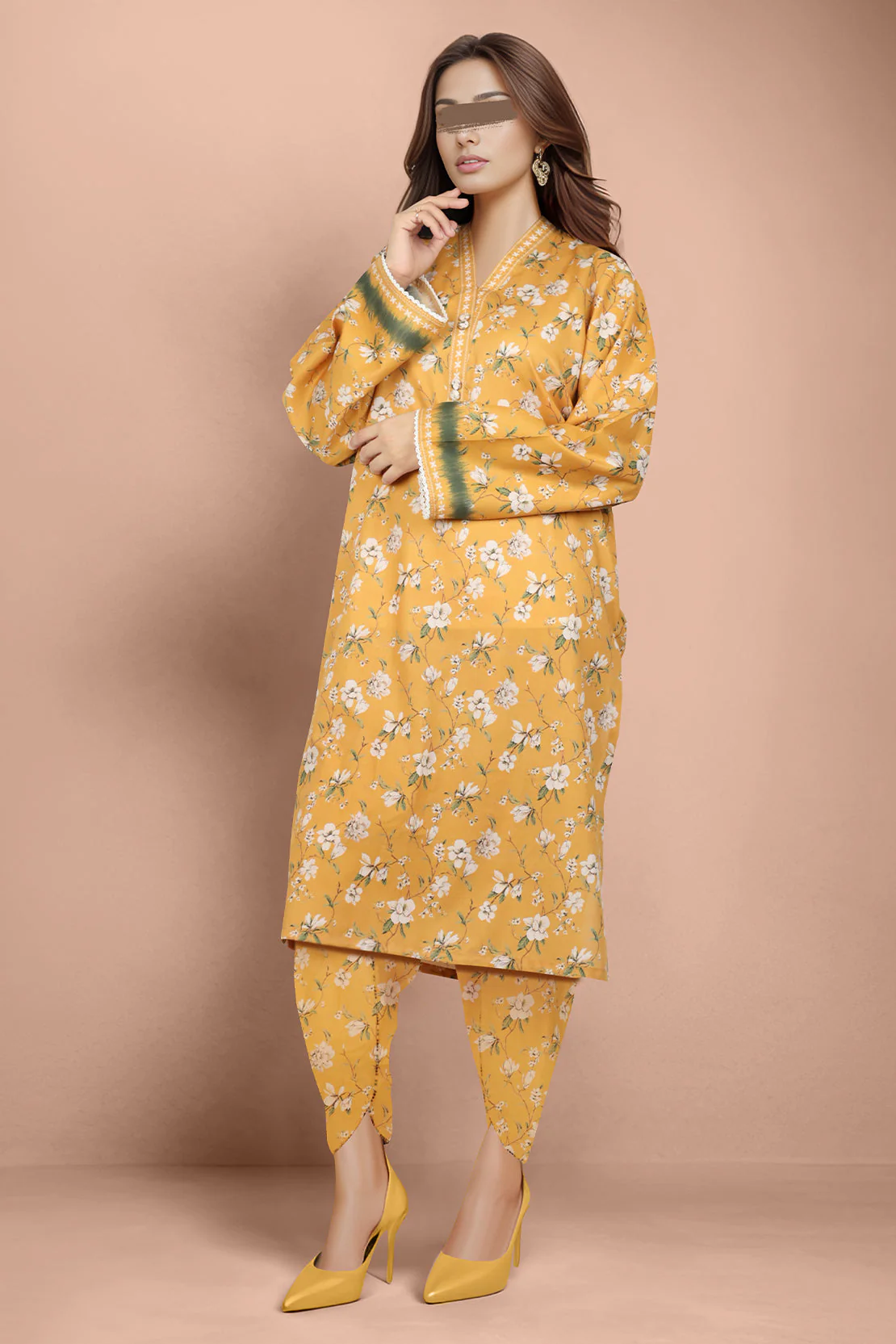 Printed Lawn Stitched/Unstitched 2 Piece (Shirt/Trouser) - Image 3