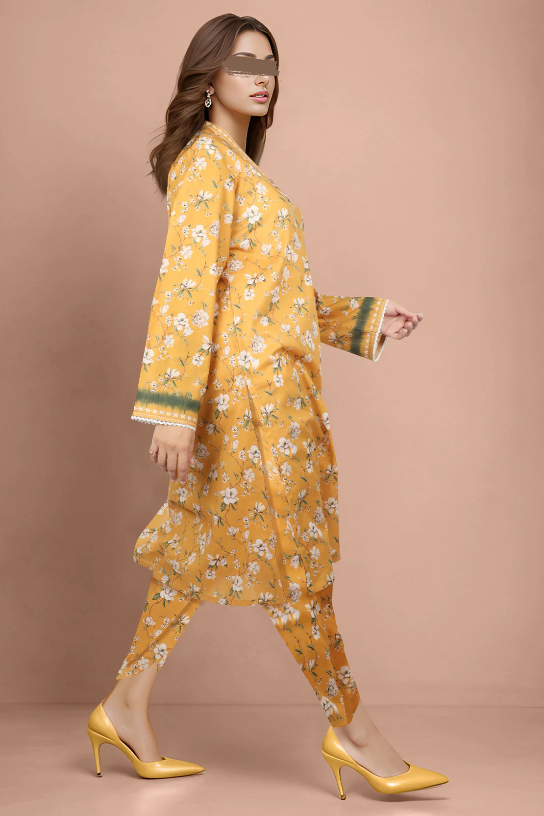 Printed Lawn Stitched/Unstitched 2 Piece (Shirt/Trouser) - Image 4