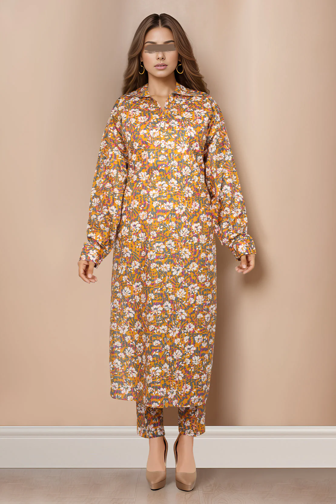 Printed Lawn Stitched/Unstitched 2 Piece (Shirt/Trouser) - Image 2