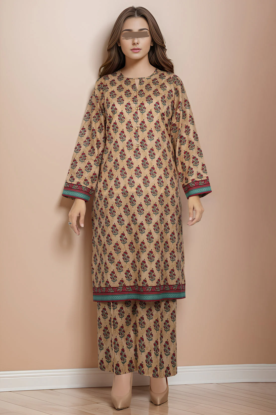 Printed Lawn Stitched/Unstitched 2 Piece (Shirt/Trouser) - Image 2