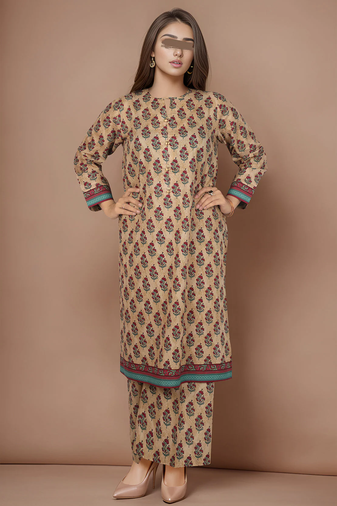 Printed Lawn Stitched/Unstitched 2 Piece (Shirt/Trouser) - Image 3