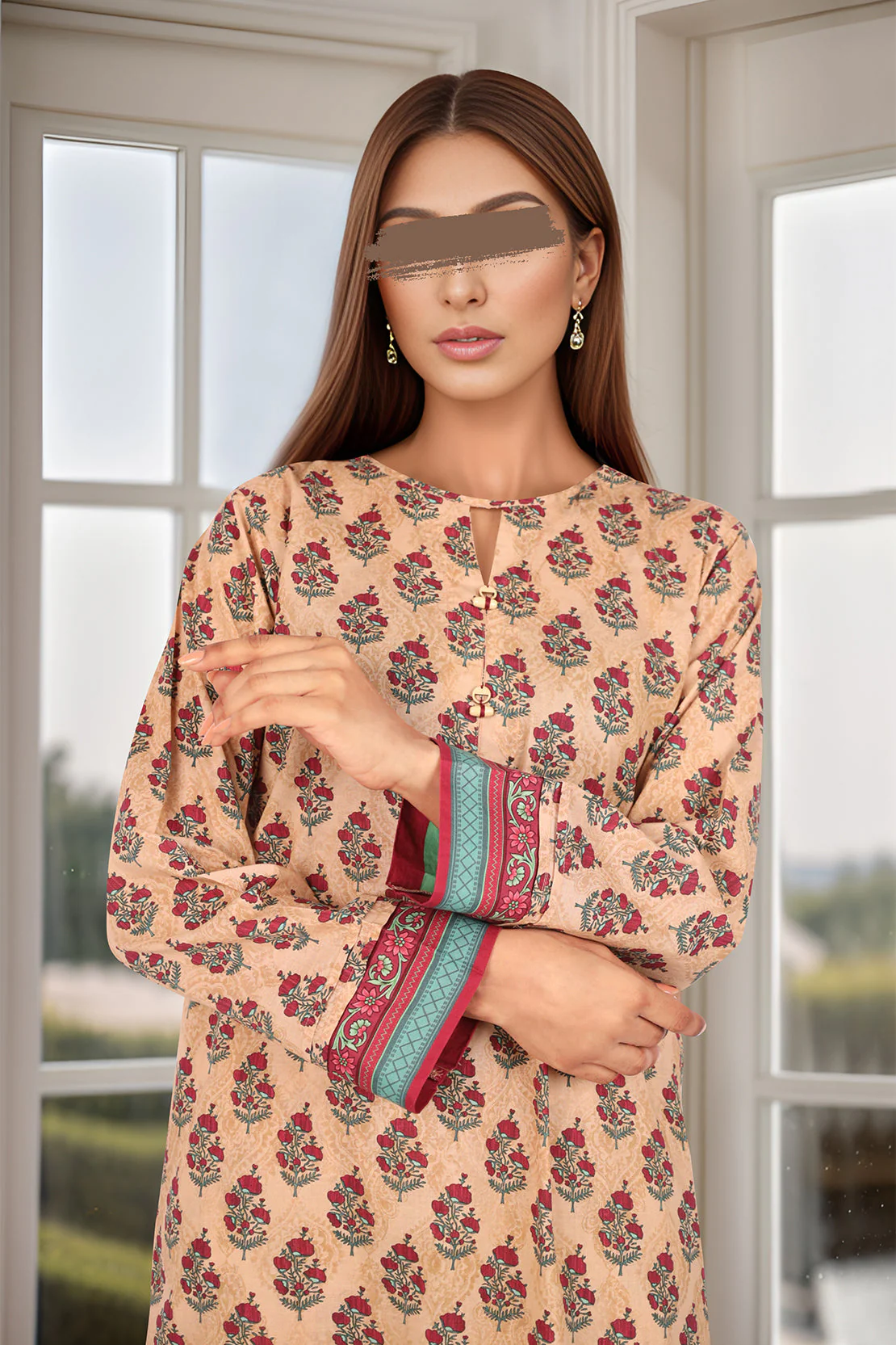 Printed Lawn Stitched/Unstitched 2 Piece (Shirt/Trouser) - Image 5