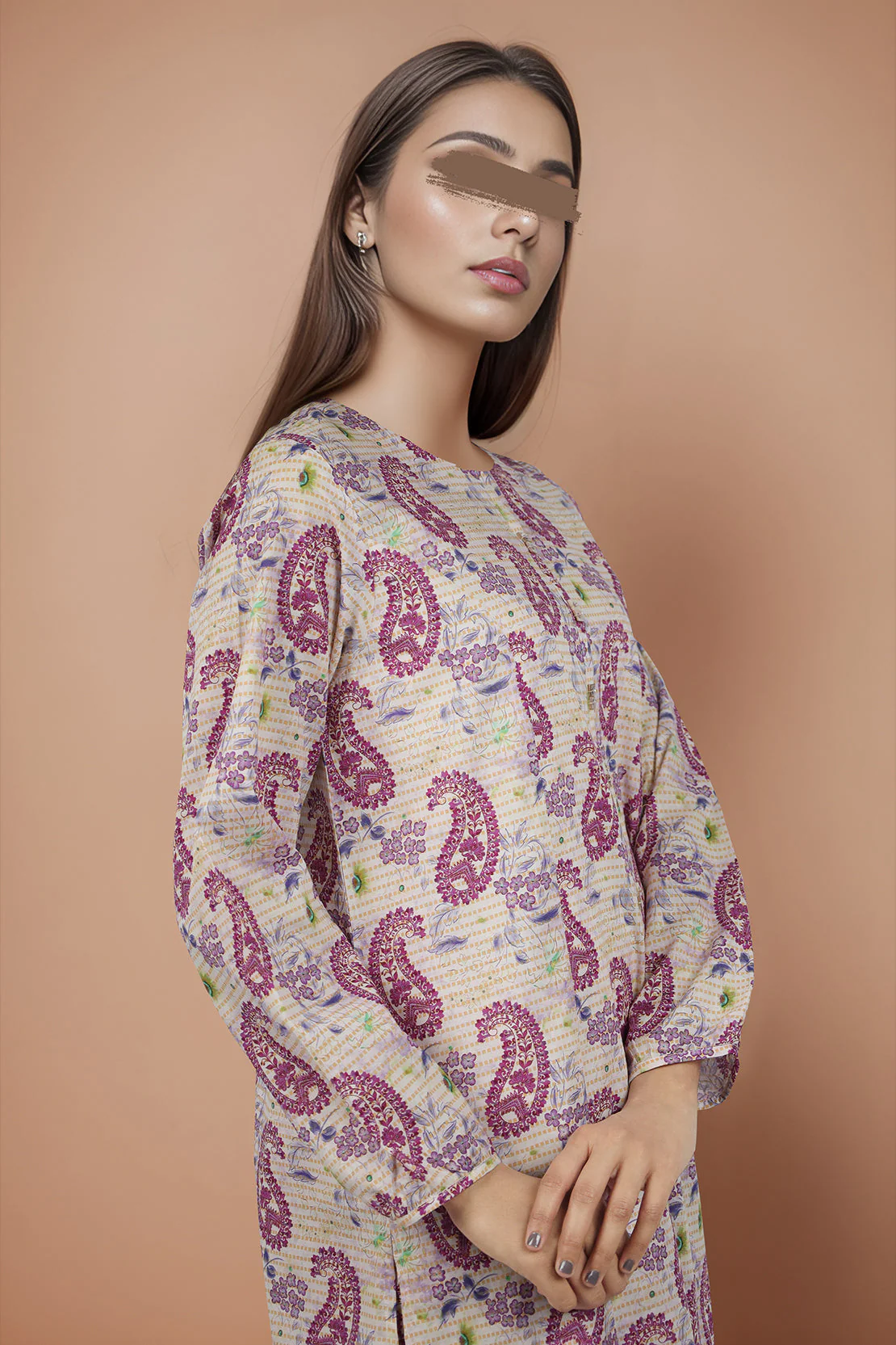 Printed Lawn Stitched/Unstitched 2 Piece (Shirt/Trouser) - Image 4