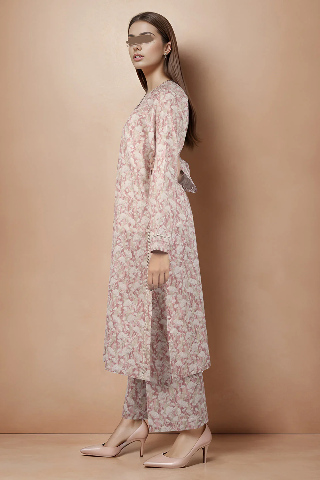 Printed Lawn/Cambric Stitched/Unstitched 2 Piece (Shirt/Trouser) - Image 3