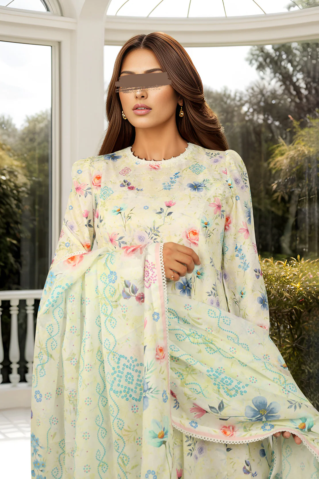 Printed Jacquard Stitched/Unstitched 3 Piece - Image 4