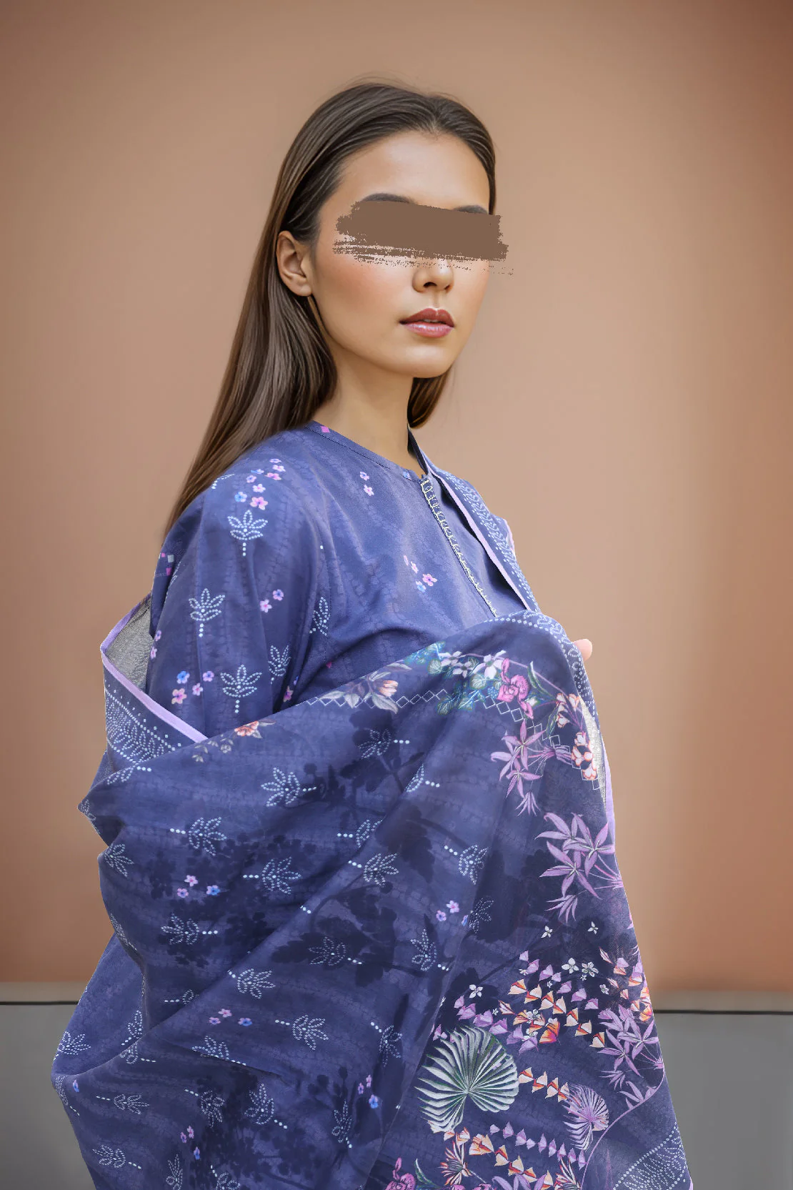 Printed Lawn Stitched/Unstitched 3 Piece - Image 3