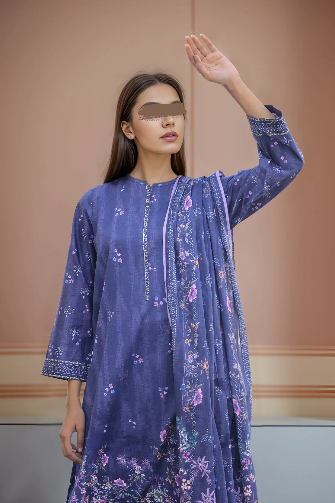 Printed Lawn Stitched/Unstitched 3 Piece - Image 5