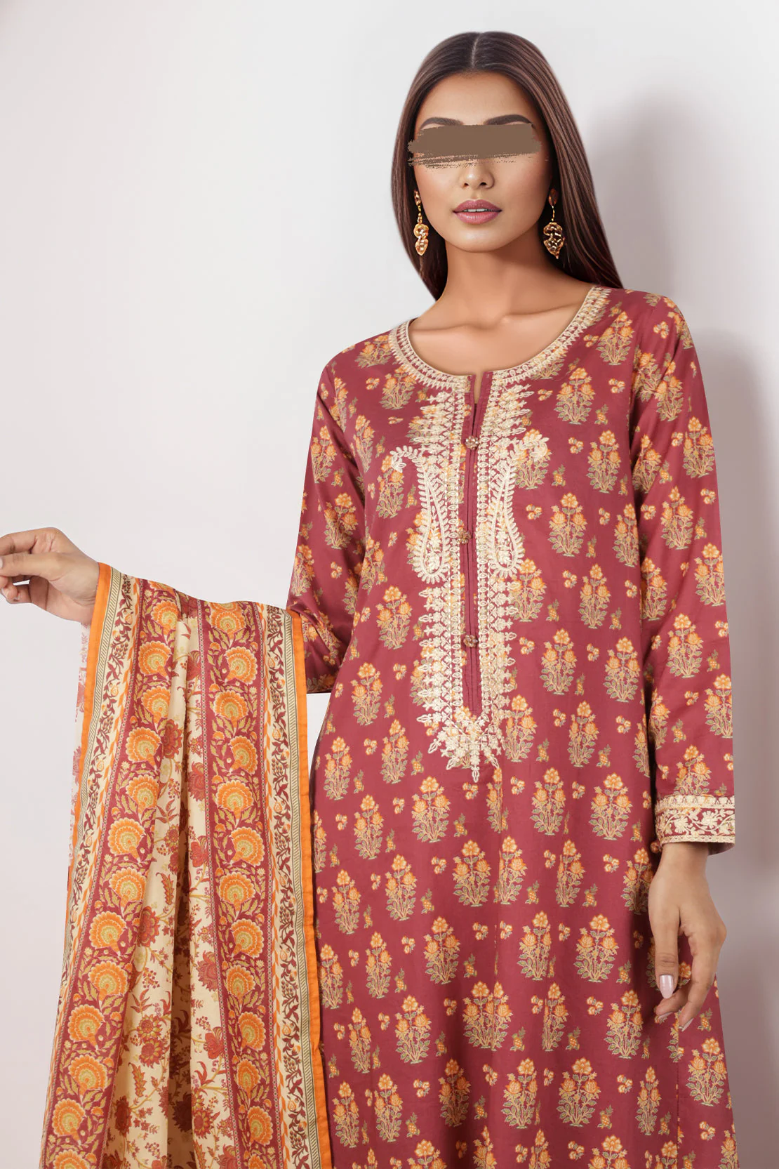 Printed Lawn Stitched/Unstitched 3 Piece - Image 5