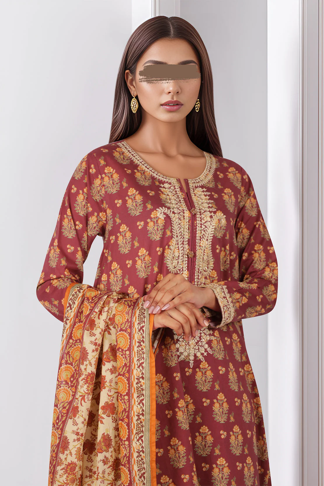 Printed Lawn Stitched/Unstitched 3 Piece - Image 6
