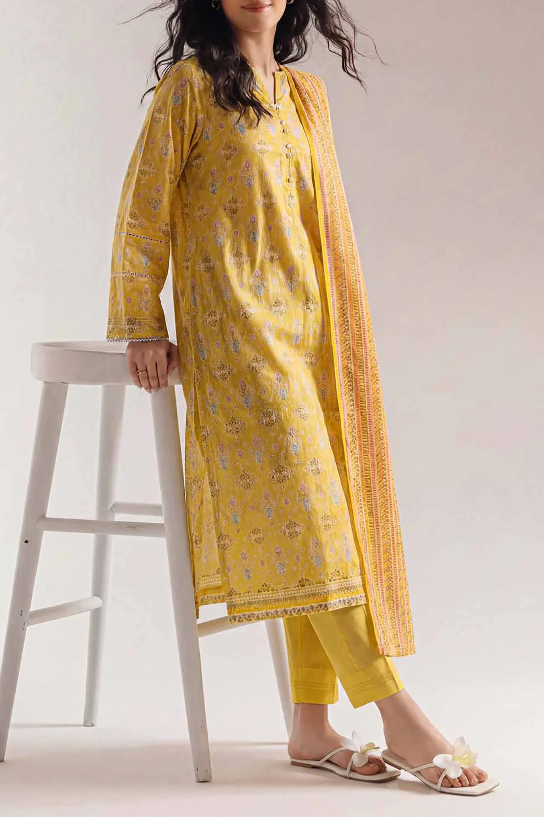 Printed Lawn Stitched/Unstitched 3 Piece