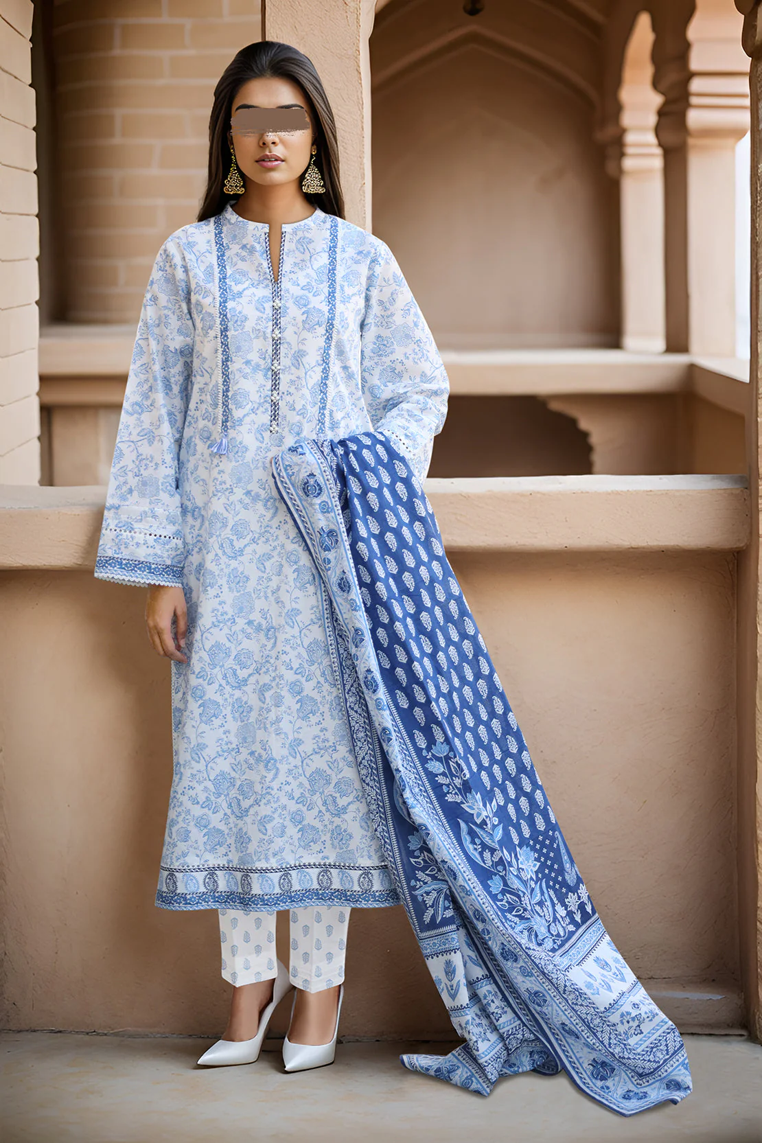 Printed Lawn Stitched/Unstitched 3 Piece - Image 2