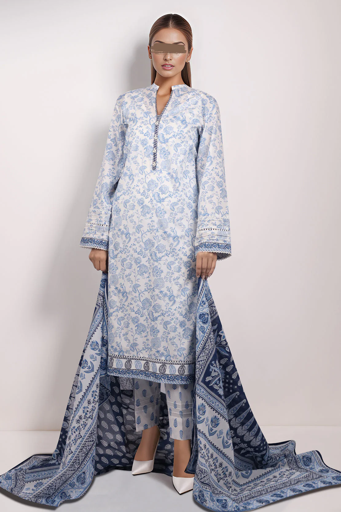 Printed Lawn Stitched/Unstitched 3 Piece - Image 3