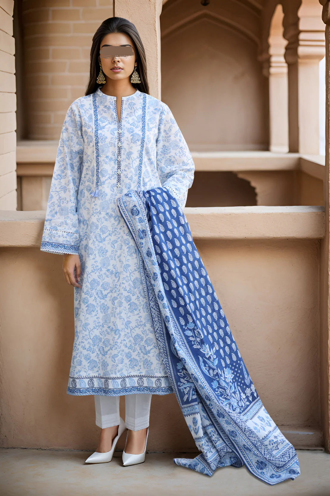 Printed Lawn Stitched/Unstitched 3 Piece - Image 4