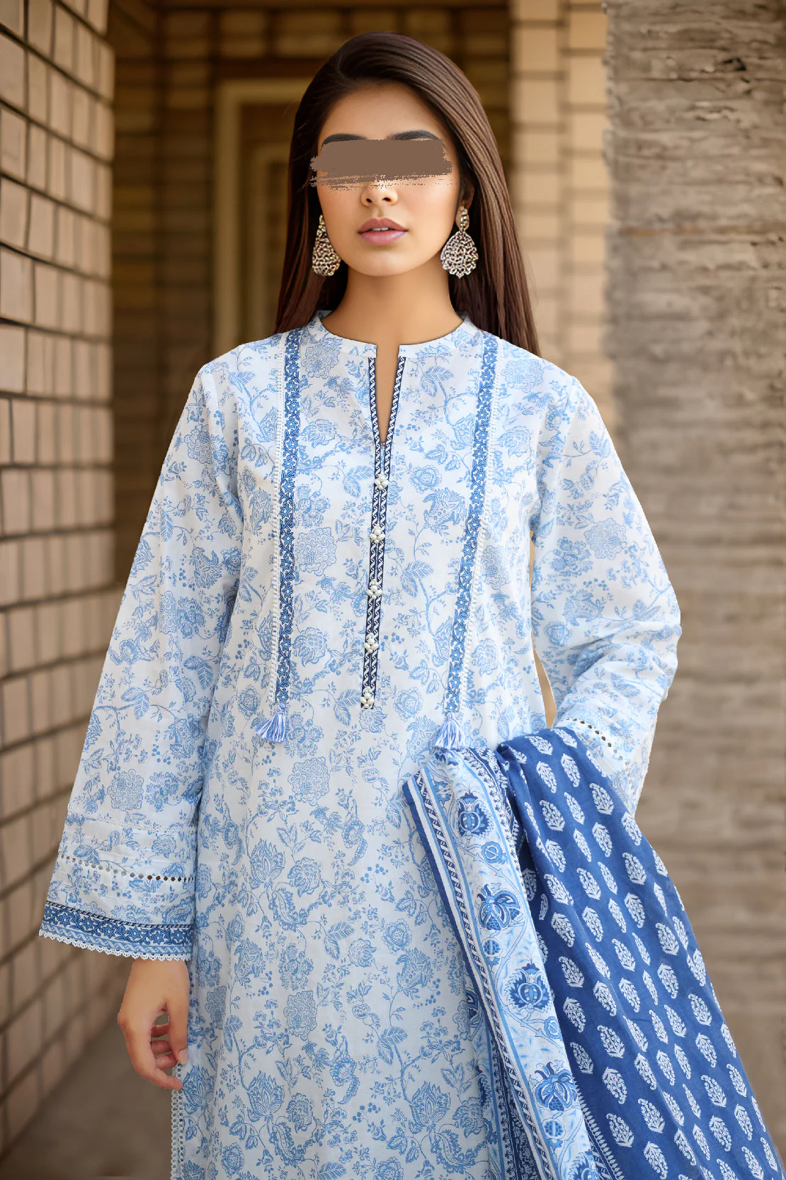 Printed Lawn Stitched/Unstitched 3 Piece - Image 5