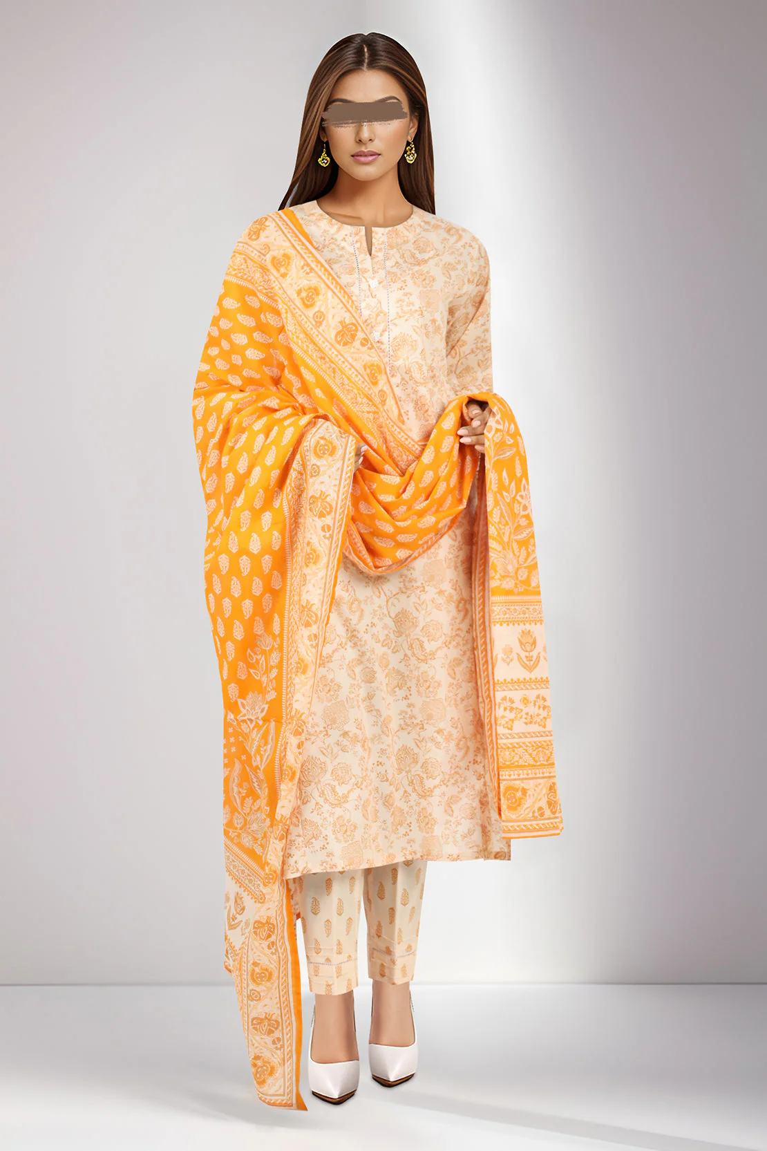 Printed Lawn Stitched/Unstitched 3 Piece - Image 3