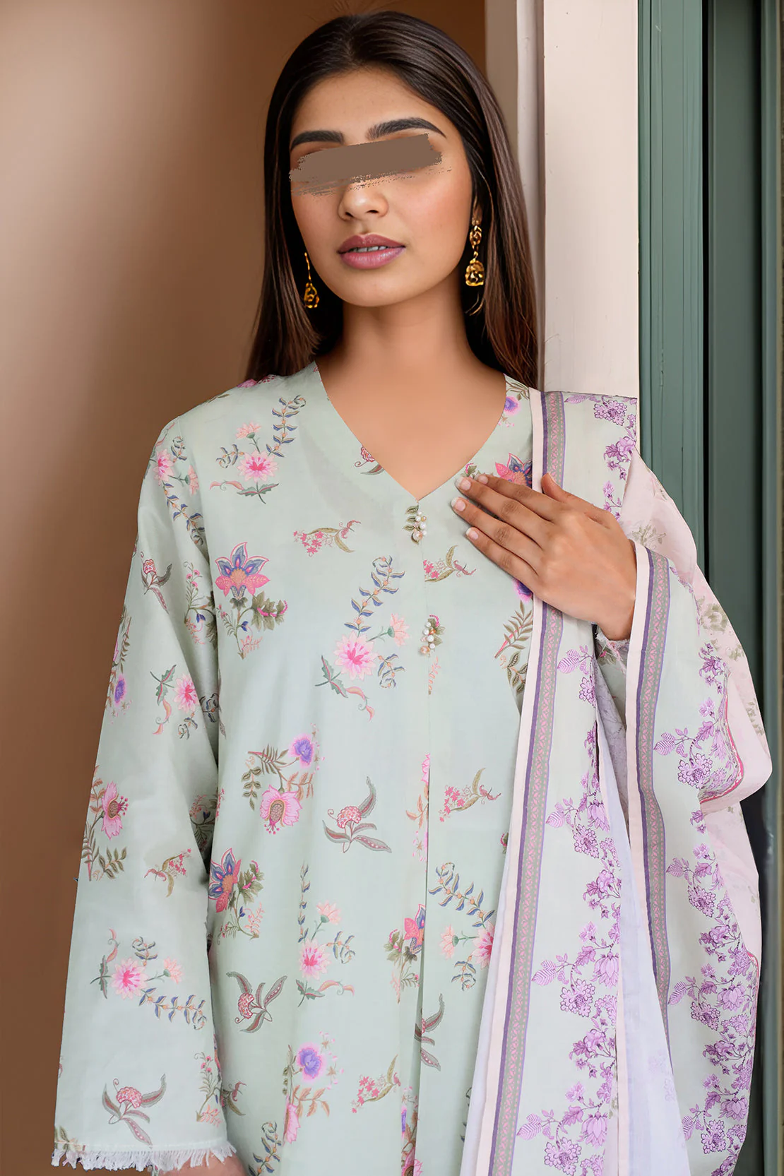 Printed Lawn Stitched/Unstitched 3 Piece - Image 5