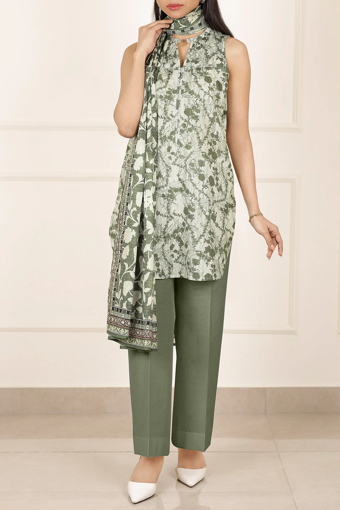 Printed Lawn Unstitched Shirt - Image 2