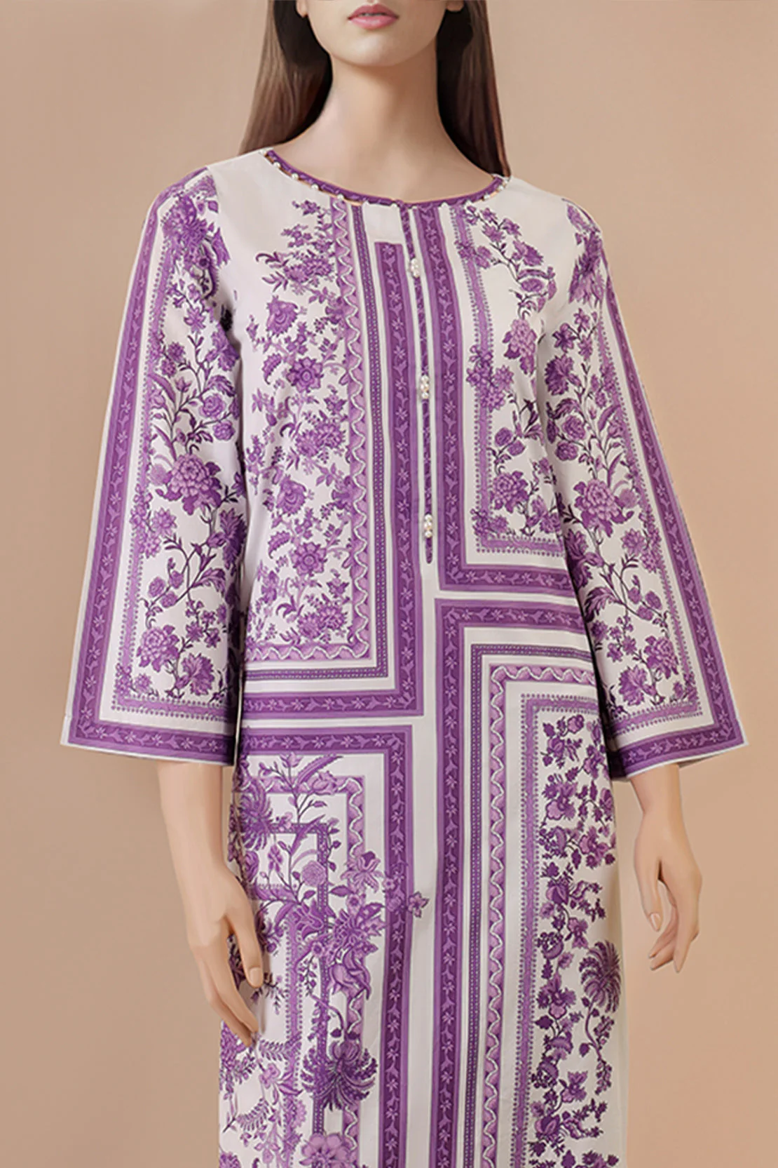 Printed Lawn Unstitched Shirt - Image 2