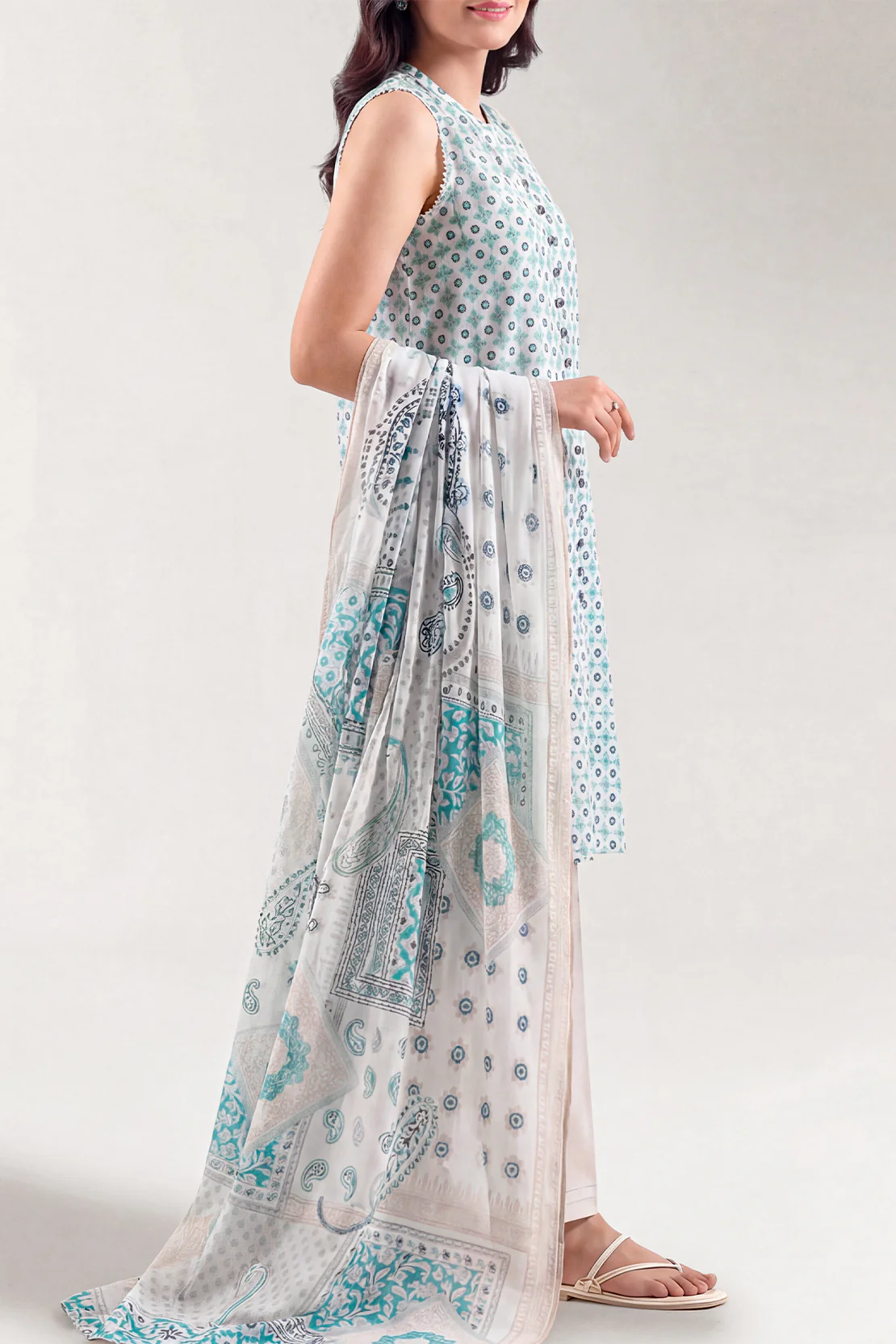 Printed Lawn Unstitched Shirt - Image 2