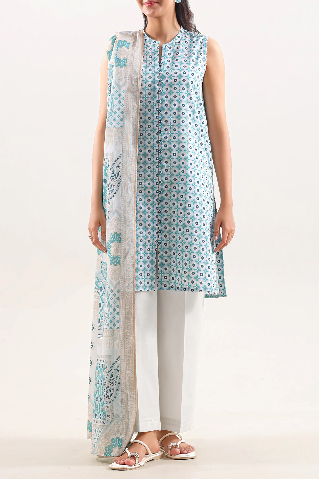 Printed Lawn Unstitched Shirt - Image 3