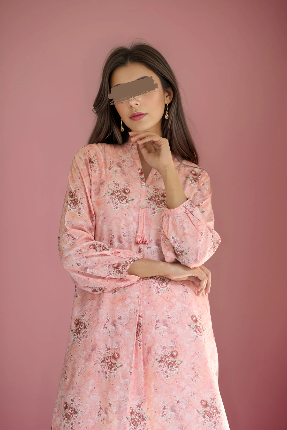 Printed Linen Stitched 2 Piece (Shirt/Trouser) - Image 2
