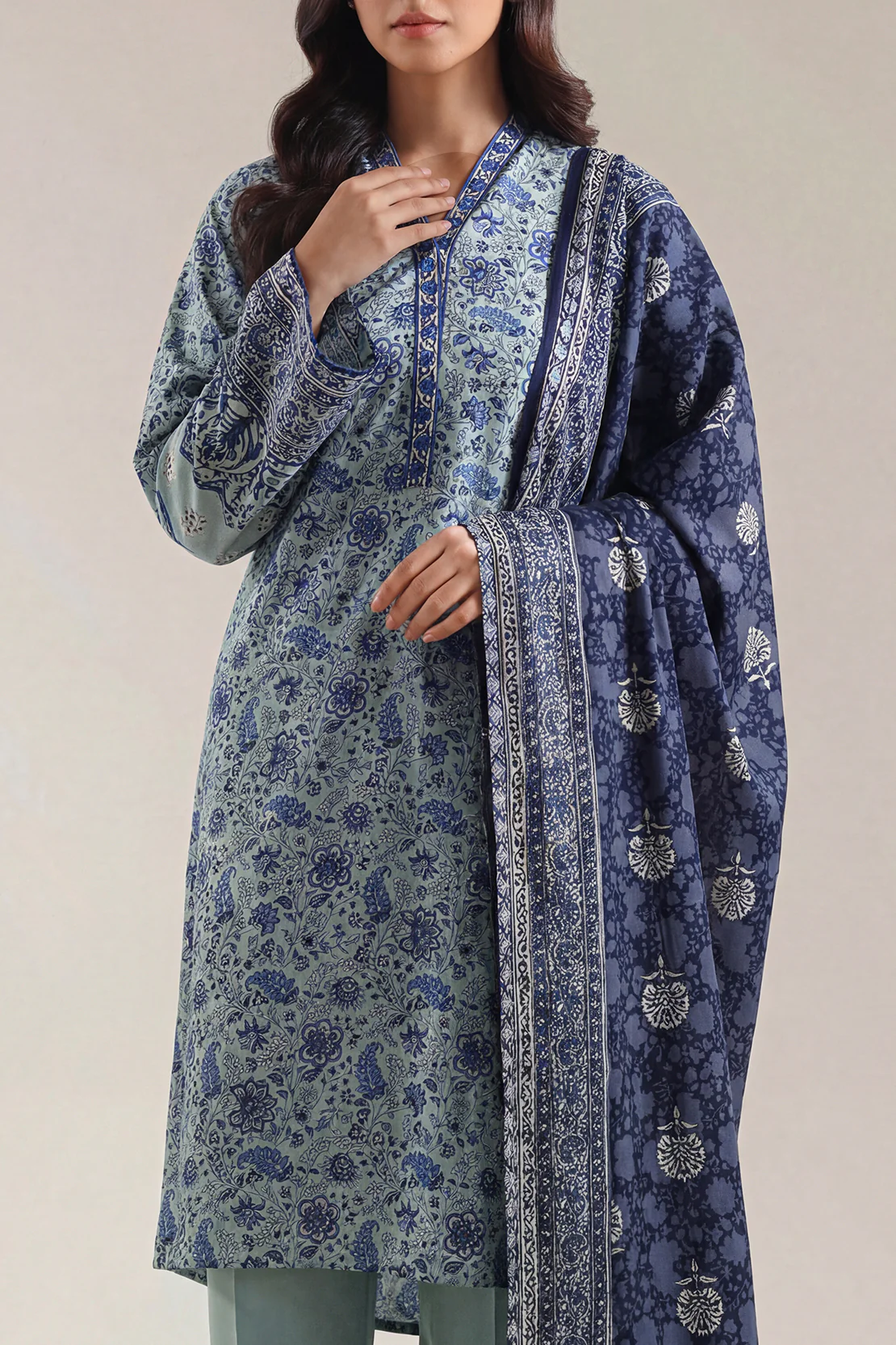 Printed Linen Stitched 3 Piece