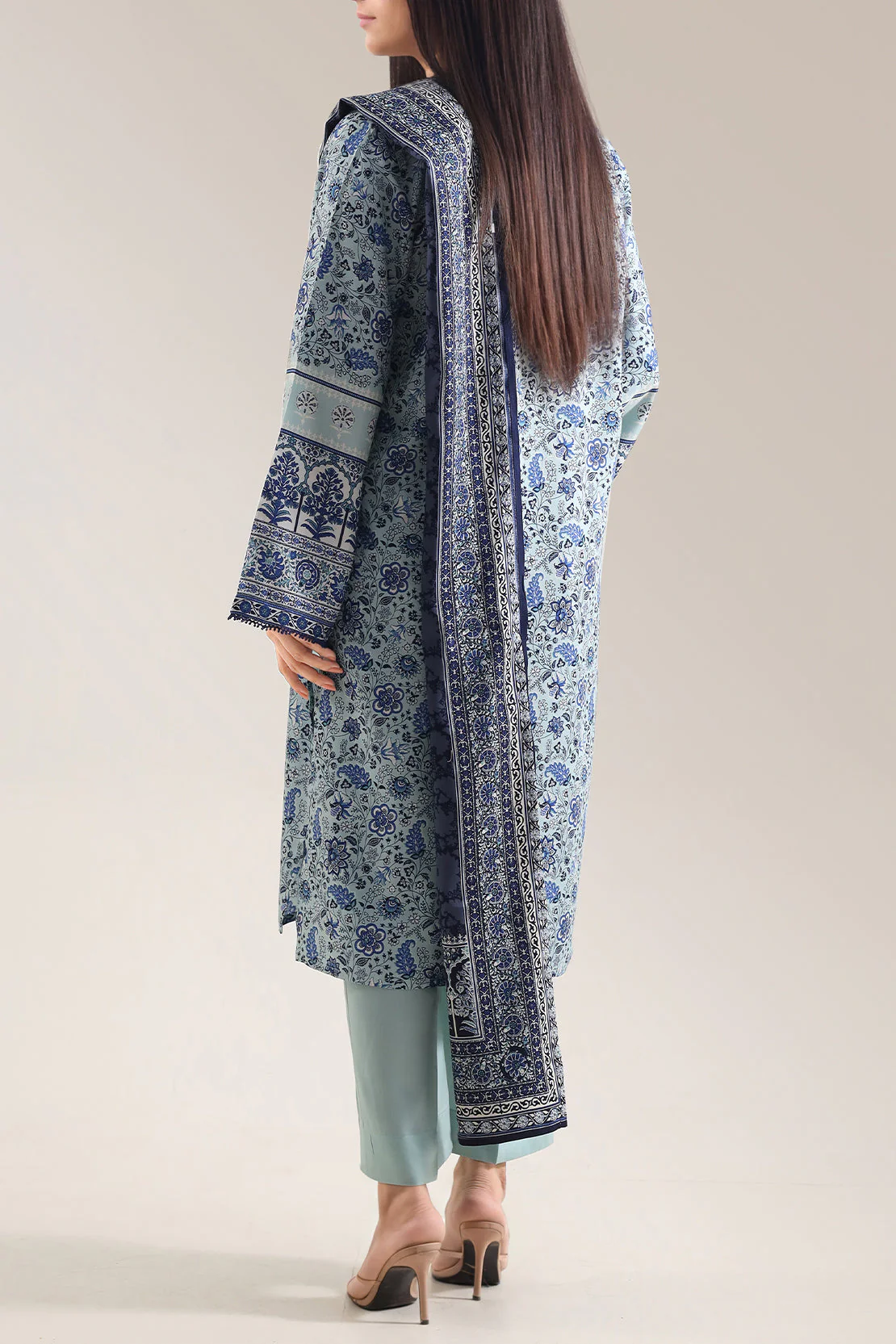 Printed Linen Stitched 3 Piece - Image 4